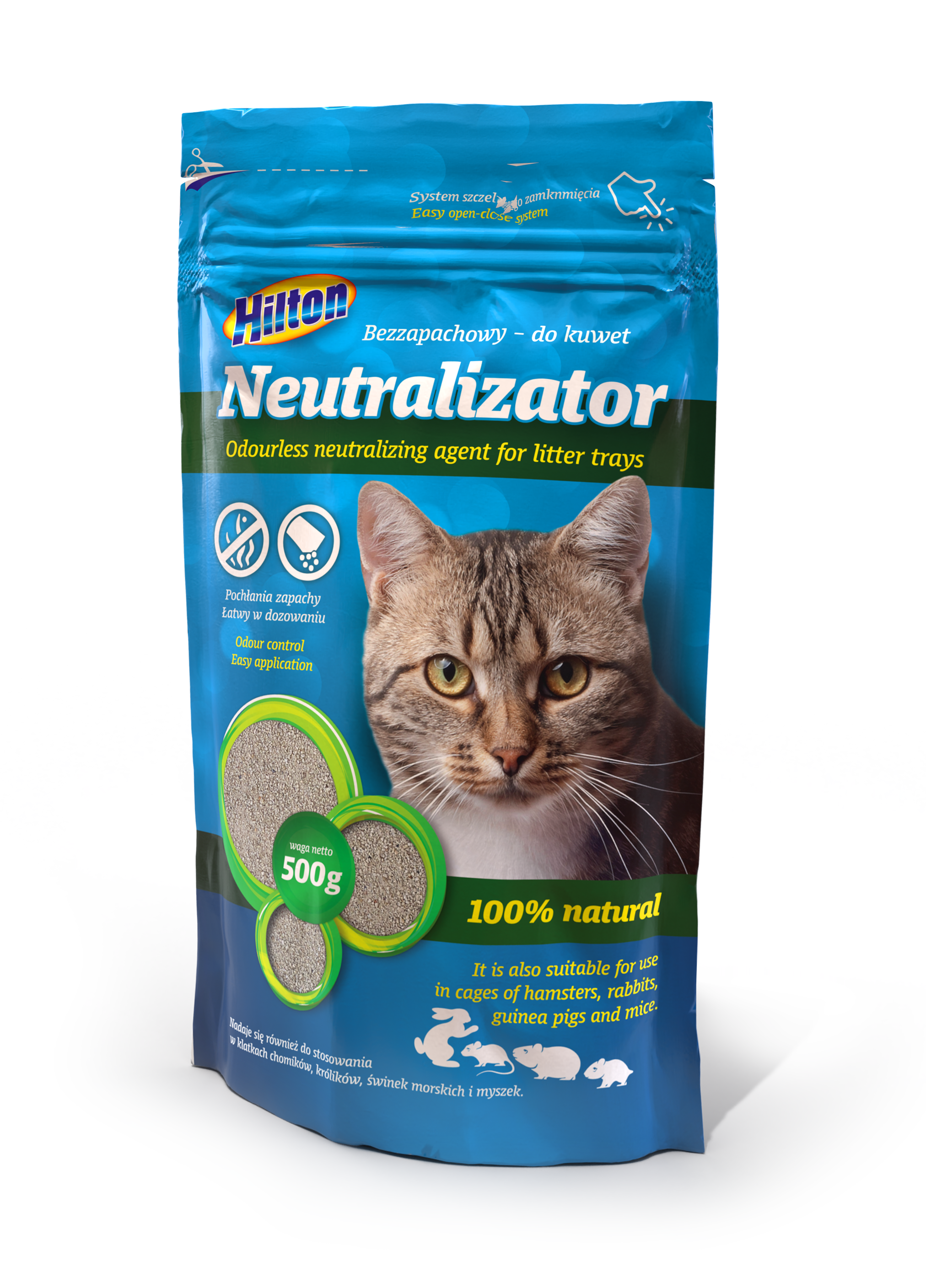 Hilton Neutralizator zapachów do kuwet 500g