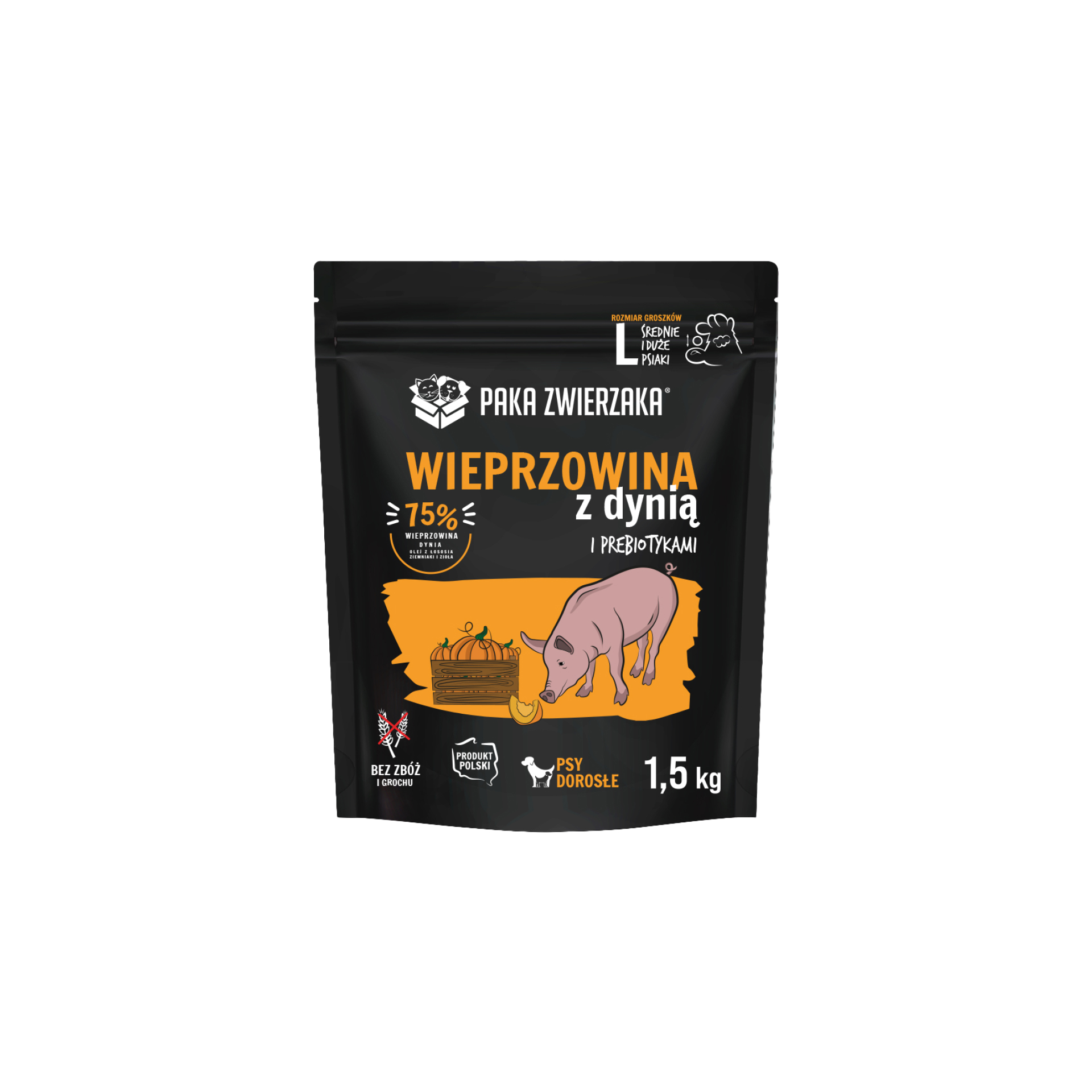 PAKA ZWIERZAKA sucha karma Seven’th Heaven Wieprzowina z dynią 1,5kg