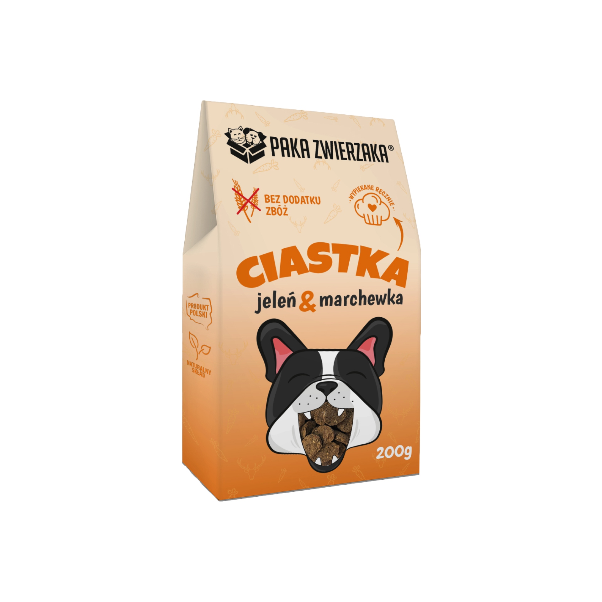 PAKA ZWIERZAKA Ciastka Jeleń z marchewką 200g