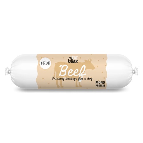 Kiełbaska PEPE Beef (wołowina) przysmak dla psa 200g